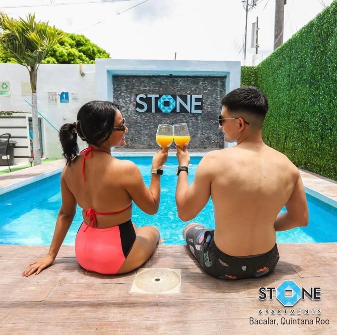 Stone Aparments Hotel Bacalar Eksteriør billede